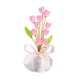 Maxbell Car Dashboard Flower Decor Figurine for Women Girl SUV Sedan Truck Home Pink