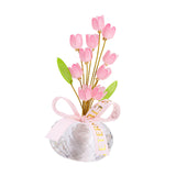 Maxbell Car Dashboard Flower Decor Figurine for Women Girl SUV Sedan Truck Home Pink