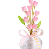 Maxbell Car Dashboard Flower Decor Figurine for Women Girl SUV Sedan Truck Home Pink