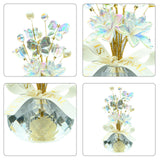 Maxbell Flower Crystal Car Ornament Interior Accessories for Balcony Desk Butterfly