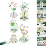 Maxbell Flower Crystal Car Ornament Interior Accessories for Balcony Desk Butterfly