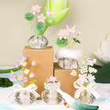 Maxbell Flower Crystal Car Ornament Interior Accessories for Balcony Desk Butterfly