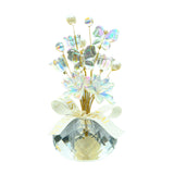 Maxbell Flower Crystal Car Ornament Interior Accessories for Balcony Desk Butterfly