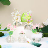 Maxbell Flower Crystal Car Ornament Interior Accessories for Balcony Desk Butterfly