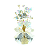 Maxbell Flower Crystal Car Ornament Interior Accessories for Balcony Desk Butterfly