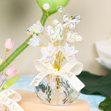 Maxbell Flower Crystal Car Ornament Interior Accessories for Balcony Desk Butterfly