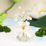 Maxbell Flower Crystal Car Ornament Interior Accessories for Balcony Desk Butterfly