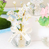 Maxbell Flower Crystal Car Ornament Interior Accessories for Balcony Desk Butterfly