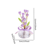 Maxbell Car Dashboard Flower Decor Figurine for Women Girl SUV Sedan Truck Home Purple