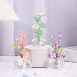 Maxbell Car Dashboard Flower Decor Figurine for Women Girl SUV Sedan Truck Home Purple