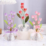Maxbell Car Dashboard Flower Decor Figurine for Women Girl SUV Sedan Truck Home Purple