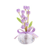 Maxbell Car Dashboard Flower Decor Figurine for Women Girl SUV Sedan Truck Home Purple
