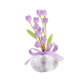 Maxbell Car Dashboard Flower Decor Figurine for Women Girl SUV Sedan Truck Home Purple