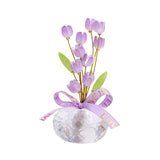 Maxbell Car Dashboard Flower Decor Figurine for Women Girl SUV Sedan Truck Home Purple