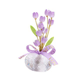 Maxbell Car Dashboard Flower Decor Figurine for Women Girl SUV Sedan Truck Home Purple