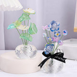 Maxbell Car Dashboard Flower Decor Figurine for Women Girl SUV Sedan Truck Home Green