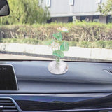 Maxbell Car Dashboard Flower Decor Figurine for Women Girl SUV Sedan Truck Home Green