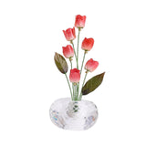 Maxbell Car Dashboard Flower Decor Figurine for Women Girl SUV Sedan Truck Home Red