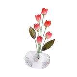 Maxbell Car Dashboard Flower Decor Figurine for Women Girl SUV Sedan Truck Home Red