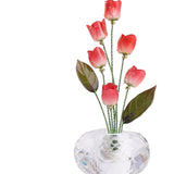 Maxbell Car Dashboard Flower Decor Figurine for Women Girl SUV Sedan Truck Home Red