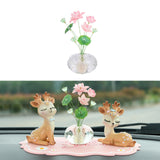Maxbell Flower Crystal Car Ornament Interior Accessories for Balcony Desk Lotus