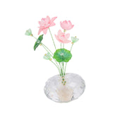 Maxbell Flower Crystal Car Ornament Interior Accessories for Balcony Desk Lotus