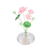 Maxbell Flower Crystal Car Ornament Interior Accessories for Balcony Desk Lotus