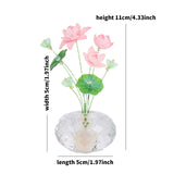 Maxbell Flower Crystal Car Ornament Interior Accessories for Balcony Desk Lotus