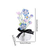 Maxbell Car Dashboard Flower Decor Figurine for Women Girl SUV Sedan Truck Home Blue