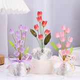 Maxbell Car Dashboard Flower Decor Figurine for Women Girl SUV Sedan Truck Home Blue