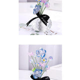 Maxbell Car Dashboard Flower Decor Figurine for Women Girl SUV Sedan Truck Home Blue