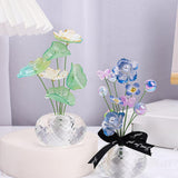 Maxbell Car Dashboard Flower Decor Figurine for Women Girl SUV Sedan Truck Home Blue