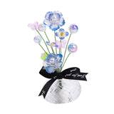 Maxbell Car Dashboard Flower Decor Figurine for Women Girl SUV Sedan Truck Home Blue