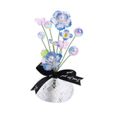 Maxbell Car Dashboard Flower Decor Figurine for Women Girl SUV Sedan Truck Home Blue