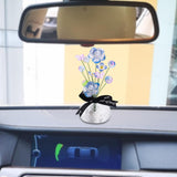Maxbell Car Dashboard Flower Decor Figurine for Women Girl SUV Sedan Truck Home Blue