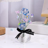 Maxbell Car Dashboard Flower Decor Figurine for Women Girl SUV Sedan Truck Home Blue