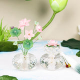 Maxbell Flower Crystal Car Ornament Interior Accessories for Balcony Desk with Tassels