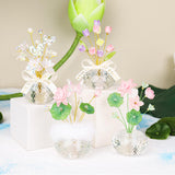 Maxbell Flower Crystal Car Ornament Interior Accessories for Balcony Desk with Tassels