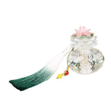 Maxbell Flower Crystal Car Ornament Interior Accessories for Balcony Desk with Tassels