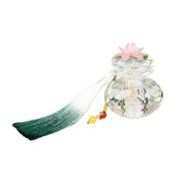 Maxbell Flower Crystal Car Ornament Interior Accessories for Balcony Desk with Tassels