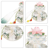 Maxbell Flower Crystal Car Ornament Interior Accessories for Balcony Desk with Tassels