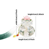 Maxbell Flower Crystal Car Ornament Interior Accessories for Balcony Desk with Tassels