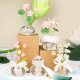 Maxbell Flower Crystal Car Ornament Interior Accessories for Balcony Desk Plush Lotus