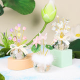 Maxbell Flower Crystal Car Ornament Interior Accessories for Balcony Desk Plush Lotus