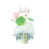 Maxbell Flower Crystal Car Ornament Interior Accessories for Balcony Desk Plush Lotus