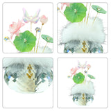 Maxbell Flower Crystal Car Ornament Interior Accessories for Balcony Desk Plush Lotus