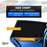Maxbell 2Pcs Car Side Window Sun Protection Curtain Cars Door and Window Screen Mesh