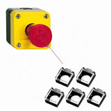 Maxbell 5 Pieces Push Button Guard for 16mm Switch Padlock Lid Lock Protector A