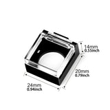 Maxbell 5 Pieces Push Button Guard for 16mm Switch Padlock Lid Lock Protector A
