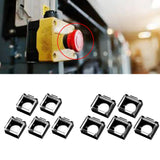 Maxbell 5 Pieces Push Button Guard for 16mm Switch Padlock Lid Lock Protector A